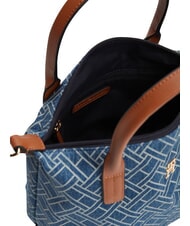 TOMMY HILFIGER POPETTE Handtasche mit Schulterriemen blauer Denim - Damentaschen - 5