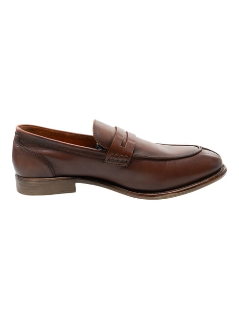 CARSON Ledermokassins antiker Cognac - Herrenschuhe