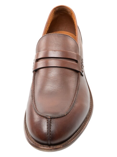 CARSON Ledermokassins antiker Cognac - Herrenschuhe