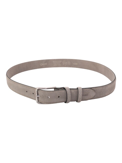 BASIC Lederg&uuml;rtel mit gepr&auml;gtem Logo Taupe - G&uuml;rtel