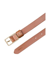 CALVIN KLEIN CLASSIC BUCKLE Lederg&uuml;rtel Argan&ouml;l / Antik-Hellgold - G&uuml;rtel - 4