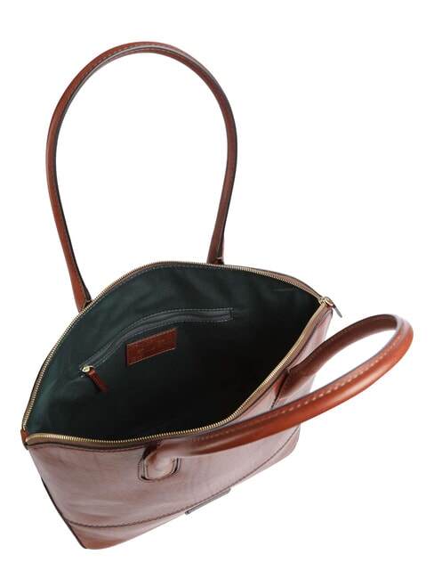 IOLANDA Leder-Schultertasche BRAUN - Damentaschen