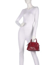 THE BRIDGE IOLANDA Mini-Handtasche aus Leder mit Schulterriemen Johannisbeere / Gold - Damentaschen - 6