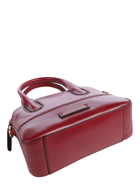 IOLANDA Mini-Handtasche aus Leder mit Schulterriemen Johannisbeere / Gold - Damentaschen