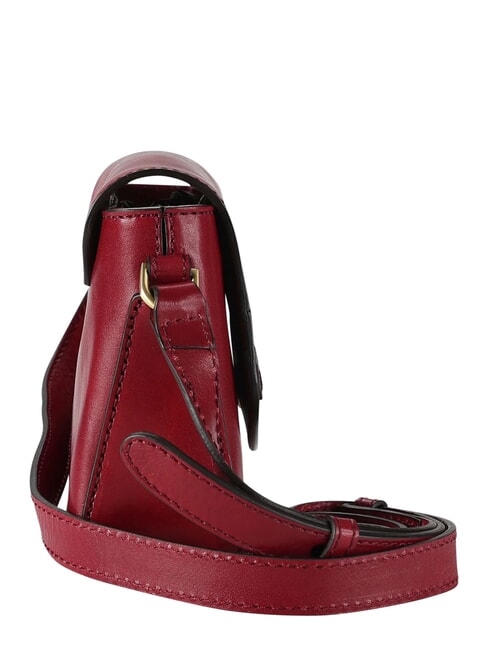 IOLANDA Schultertasche, Leder Johannisbeere / Gold - Damentaschen