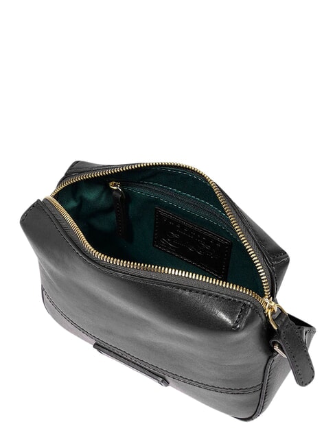 IOLANDA Kleine Schultertasche aus Leder Schwarzes Gold - Damentaschen