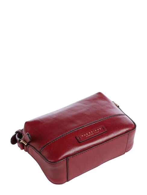 IOLANDA Kleine Schultertasche aus Leder Johannisbeere / Gold - Damentaschen