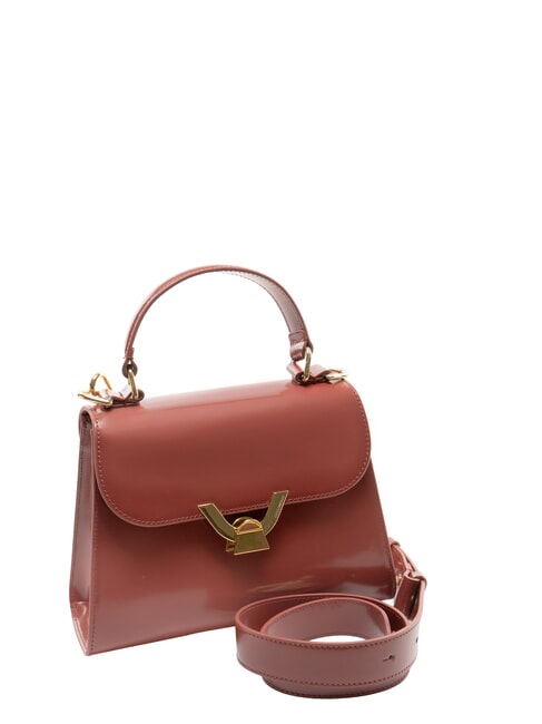DEW SHINY CALF Handtasche mit Schulterriemen Brandy - Damentaschen