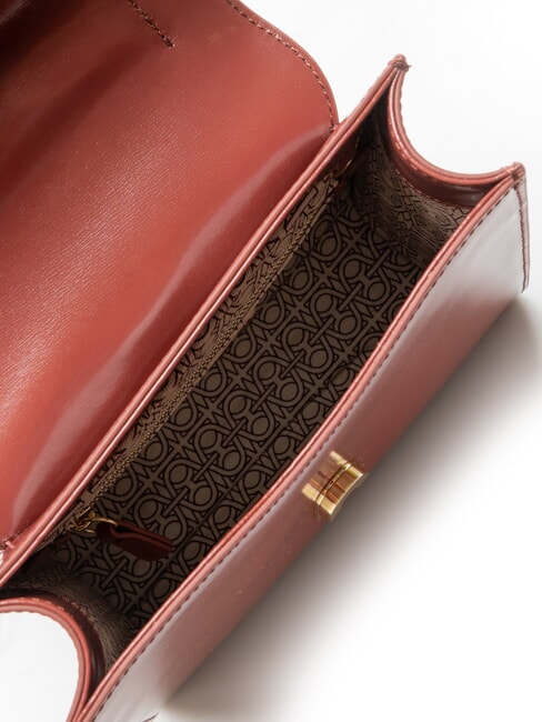 DEW SHINY CALF Handtasche mit Schulterriemen Brandy - Damentaschen