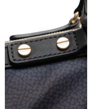 BORBONESE FRAME Gep&auml;cktasche mit Schultergurt dunkles Schwarz - Damentaschen - 3