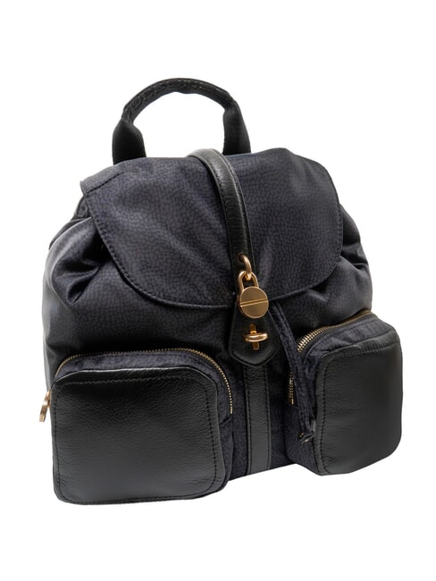 POCHE Rucksack mit Taschen dunkles Schwarz - Damentaschen
