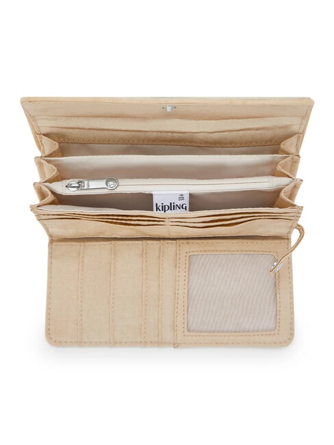 MONEY LAND Gro&szlig;e Brieftasche glitzerndes Beige - Brieftaschen Damen