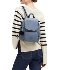 KIPLING CITY ZIP MINI Kleiner Rucksack mit Klappe blauer Stein - Damentaschen - 2