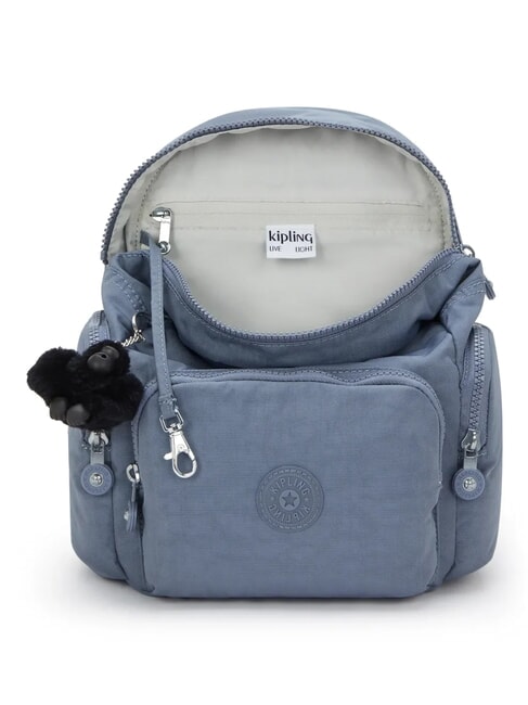 CITY ZIP MINI Kleiner Rucksack mit Klappe blauer Stein - Damentaschen