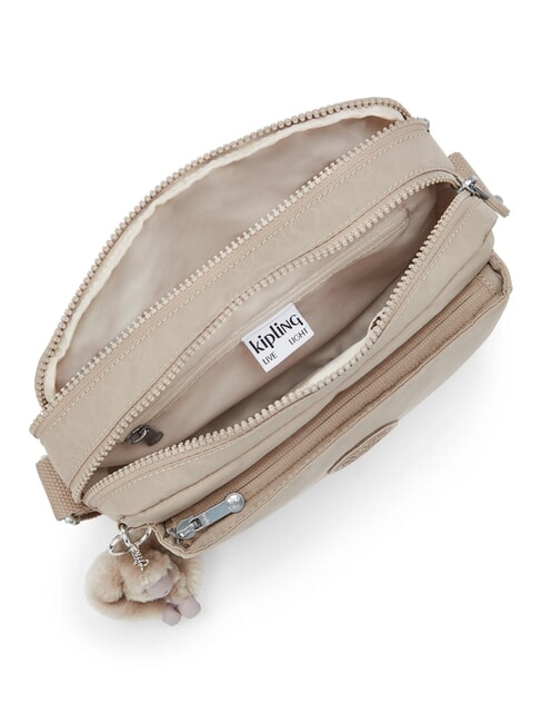 ABANU M Schultertasche charakteristisches Beige mit Pr&auml;gung - Damentaschen
