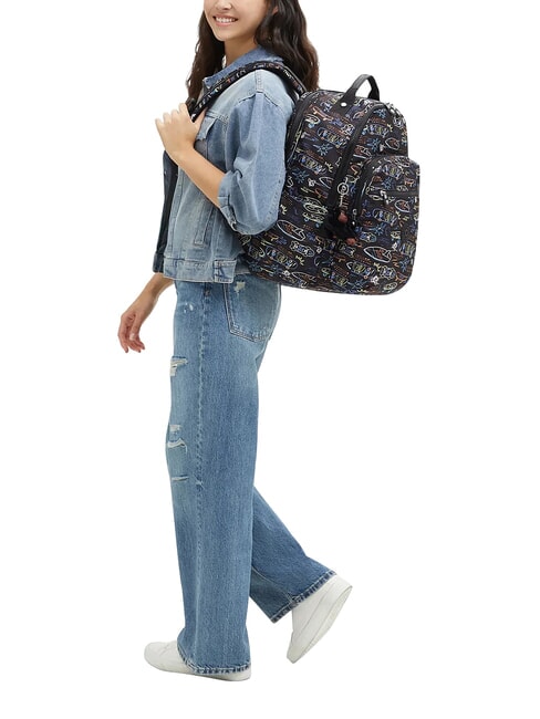 SEOUL COLLEGE BTS 15-Zoll-Laptop-Rucksack Neon-Skateboard - Rucks&auml;cke f&uuml;r Schule &amp; Freizeit