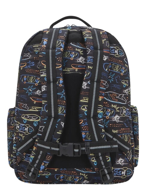 SEOUL COLLEGE BTS 15-Zoll-Laptop-Rucksack Neon-Skateboard - Rucks&auml;cke f&uuml;r Schule &amp; Freizeit