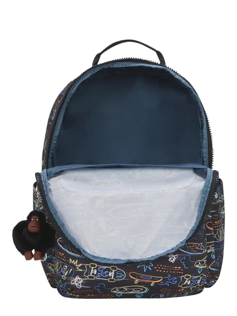 SEOUL COLLEGE BTS 15-Zoll-Laptop-Rucksack Neon-Skateboard - Rucks&auml;cke f&uuml;r Schule &amp; Freizeit