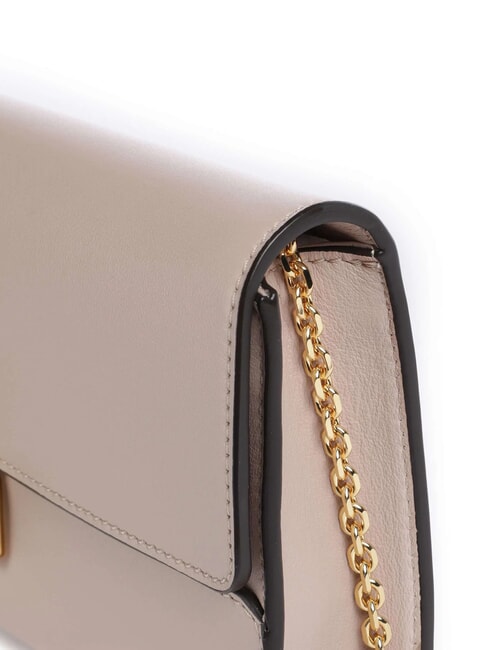 CAMPIONARIO - MAGIE 2NITE Clutch aus Leder mit Ketten-Schulterriemen Rosetten - Damentaschen