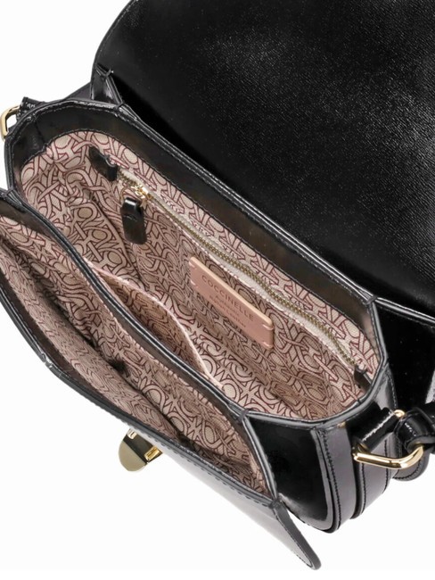 CAMPIONARIO - DEW SHINY CALF  Mini-Umh&auml;ngetasche aus Leder Schwarz - Damentaschen