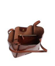 THE BRIDGE ICONS Leder-Shopper-Tasche mit Clutch BRAUN - Damentaschen - 4