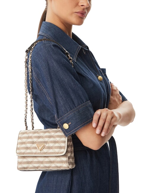 GIULLY 2 Mini-Tasche doppelt tragbar taupe / mehrfarbig - Damentaschen