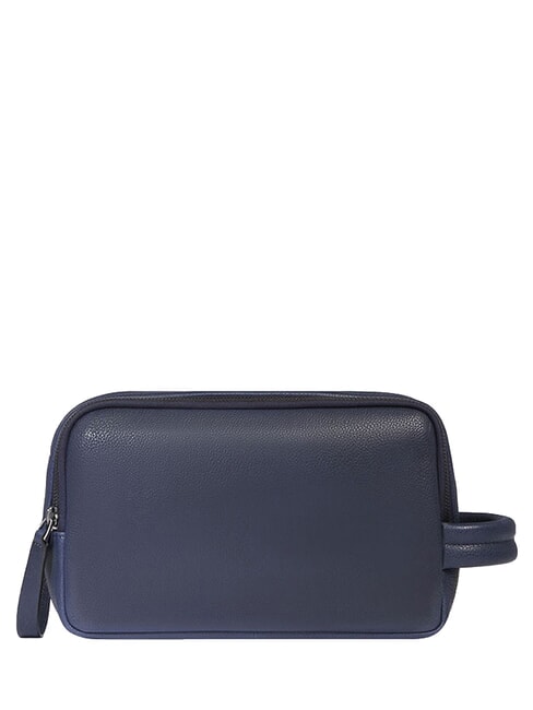 CRONUS Kosmetikkoffer aus Leder Blau - Beauty-Case