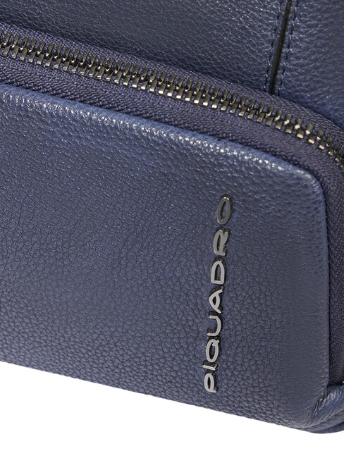 CRONUS Kosmetikkoffer aus Leder Blau - Beauty-Case