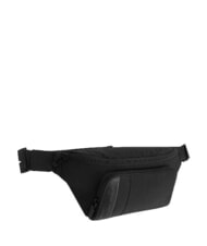 PIQUADRO P16PLUS SPCIAL Bauchtasche aus recyceltem Stoff und Leder Schwarz - H&uuml;fttaschen - 2