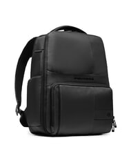 PIQUADRO WOLLEM 14-Zoll-Laptop-Rucksack aus Ledermix Schwarz - PC-Rucks&auml;cke - 3
