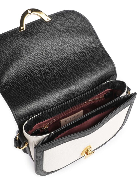 CAMPIONARIO - DEW BICOLOR Mini-Schultertasche aus Leder wei&szlig;/schwarz - Damentaschen