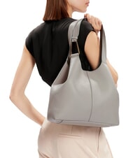 COCCINELLE CAMPIONARIO - BRUME Schultertasche, Leder hellgrau - Damentaschen - 2