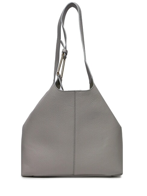 CAMPIONARIO - BRUME Schultertasche, Leder hellgrau - Damentaschen