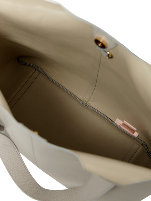 CAMPIONARIO - BRUME Schultertasche, Leder hellgrau - Damentaschen