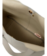 COCCINELLE CAMPIONARIO - BRUME Schultertasche, Leder hellgrau - Damentaschen - 4
