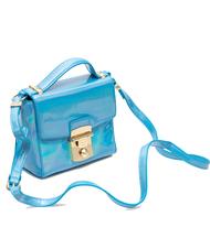 TRUSSARDI Jeans Levanto Gl&auml;nzende Mini-Umh&auml;ngetasche Blau - Damentaschen - 2