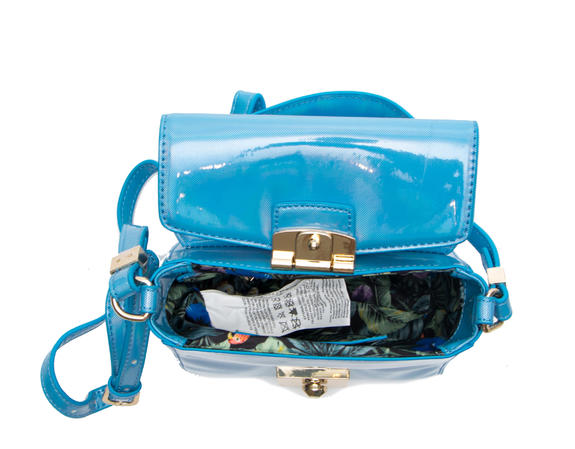 Jeans Levanto Gl&auml;nzende Mini-Umh&auml;ngetasche Blau - Damentaschen