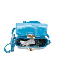 TRUSSARDI Jeans Levanto Gl&auml;nzende Mini-Umh&auml;ngetasche Blau - Damentaschen - 4