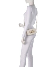 LOVE MOSCHINO LOVELY LOVE Mini-Koffertasche mit Schultergurt Elfenbein - Damentaschen - 3