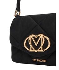 LOVE MOSCHINO EMBOSSED Mini-Handtasche mit Schulterriemen Schwarz - Damentaschen - 5