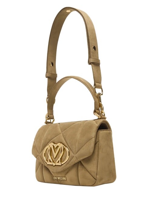EMBOSSED Mini-Handtasche mit Schulterriemen Sand - Damentaschen