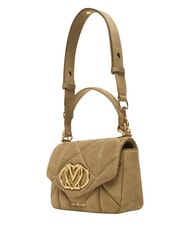 LOVE MOSCHINO EMBOSSED Mini-Handtasche mit Schulterriemen Sand - Damentaschen - 4