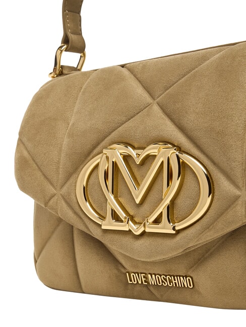 EMBOSSED Mini-Handtasche mit Schulterriemen Sand - Damentaschen