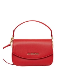 LOVE MOSCHINO CHUNKY TAB Tasche mit &Uuml;berschlag und Schultergurt ROT - Damentaschen - 3