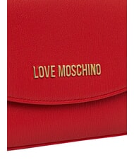 LOVE MOSCHINO CHUNKY TAB Tasche mit &Uuml;berschlag und Schultergurt ROT - Damentaschen - 5