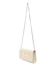LOVE MOSCHINO SMART DAILY Clutch mit Metall-Schultergurt Elfenbein - Damentaschen - 3