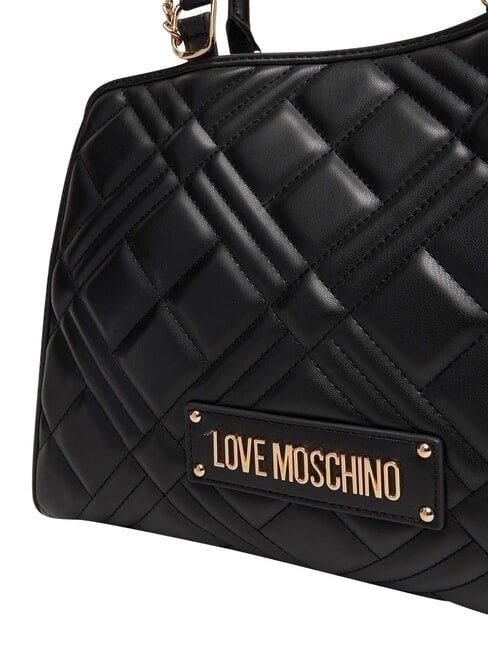 QUILTED Handtasche mit Kettenschulterriemen Schwarz - Damentaschen