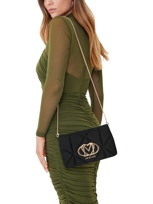 EMBOSSED Schultertasche, doppelt tragbar Schwarz - Damentaschen