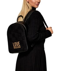 LOVE MOSCHINO PATCHY Rucksack mit Logo Schwarz - Damentaschen - 6
