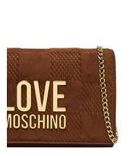 LOVE MOSCHINO PATCHY Clutch mit Kette Kamel2 - Damentaschen - 5
